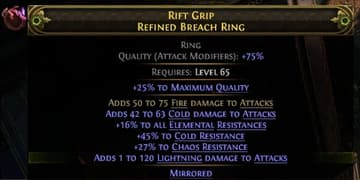 3 DAMAGE TO ATTACKS RING