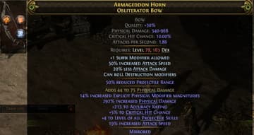 ARMAGEDDON HORN OBLITERATOR BOW