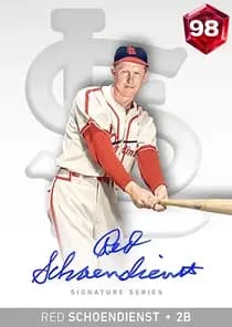 Red Schoendienst/98/2B/Cardinals/Signature