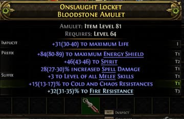 Onslaught Locket Bloodstone Amulet#691251