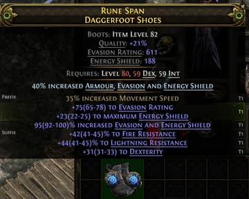 Rune Span Daggerfoot Shoes#443405