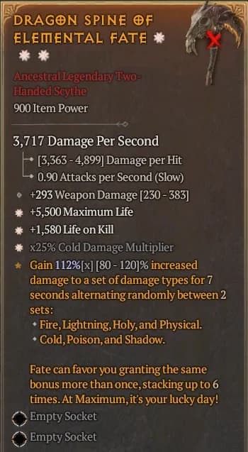 Dragon Spine Of Elemental Fate#368041