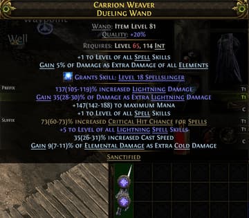 Carrion Weaver Dueling Wand#286439