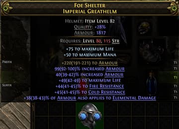 Foe Shelter Imperial Greathhelm#574228