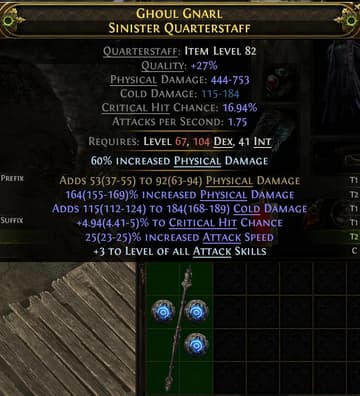 Ghoul Gnarl Sinister Quarterstaff#539384