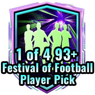 1 of 4 93+ Festival of Football Player Pick(Repeatable:3)/Day