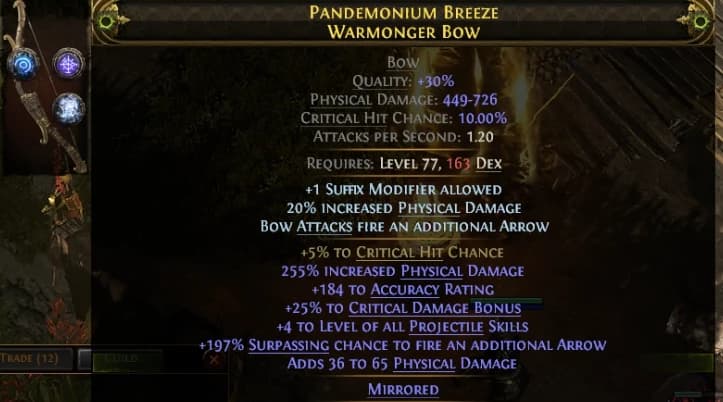 PANDEMONIUM BREEZE WARMONGER BOW