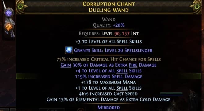 CORRUPTION CHANT DUELING WAND
