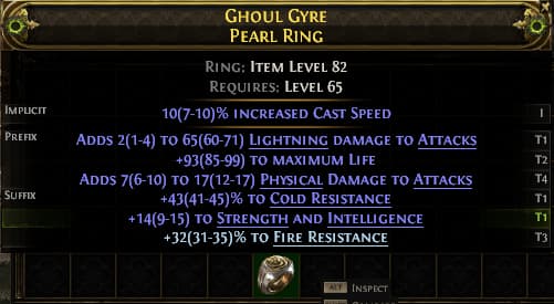 Ghoul Gyre Pearl Ring#94703