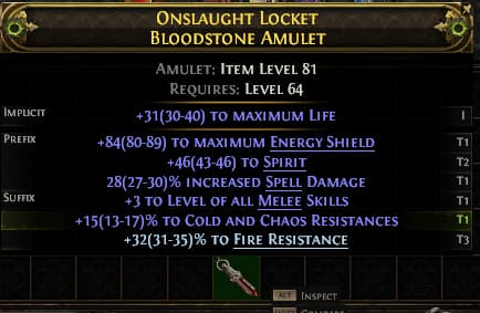Onslaught Locket Bloodstone Amulet#691251