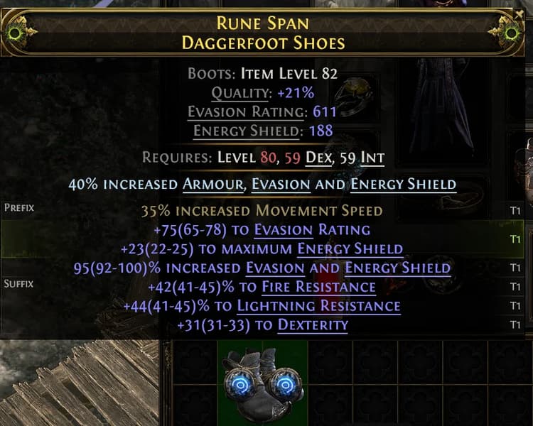 Rune Span Daggerfoot Shoes#443405