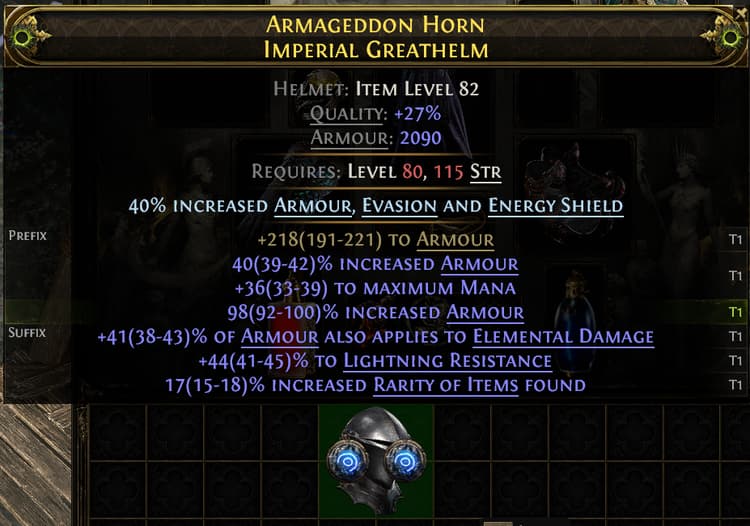 Armageddon Horn Imperial Greathhelm#492400