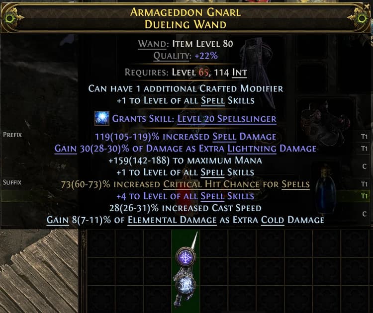 Armageddon Gnarl Dueling Wand#763047