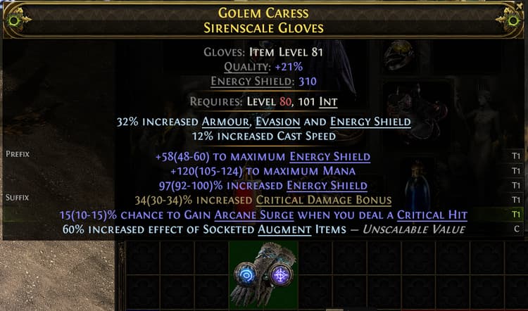 Golem Caress Sirenscale Gloves#265929