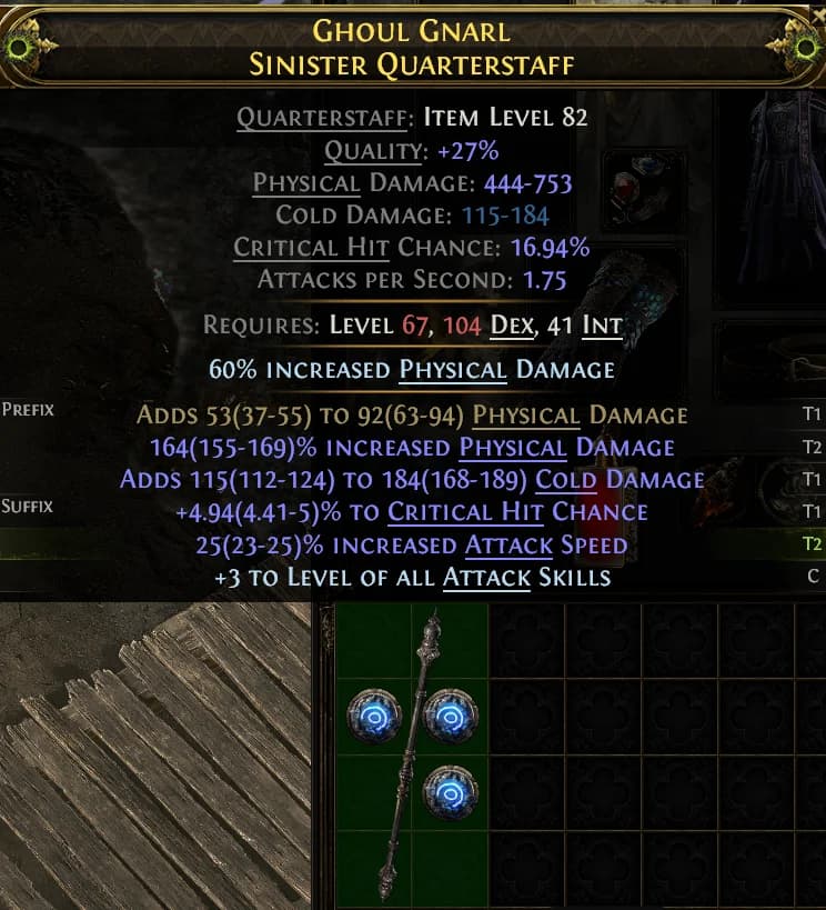 Ghoul Gnarl Sinister Quarterstaff#539384