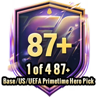 1 of 4 87+ Base/US/UEFA Primetime Hero Pick