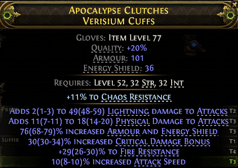 APOCALYPSE CLUTCHES VERISIUM CUFFS