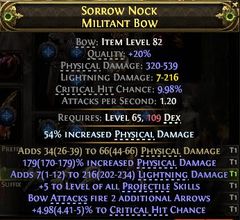 SORROW NOCK MILITANT BOW(Mirrored）